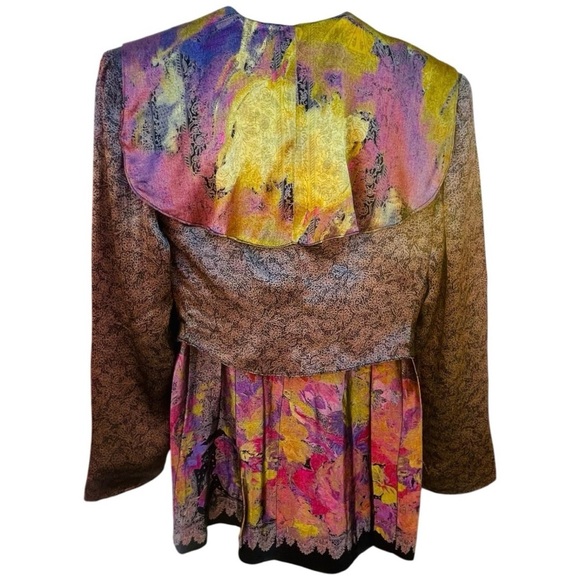 Platinum by Dorothy Schoelen Floral Multicolor Skirt Suit 4P - Picture 10 of 10